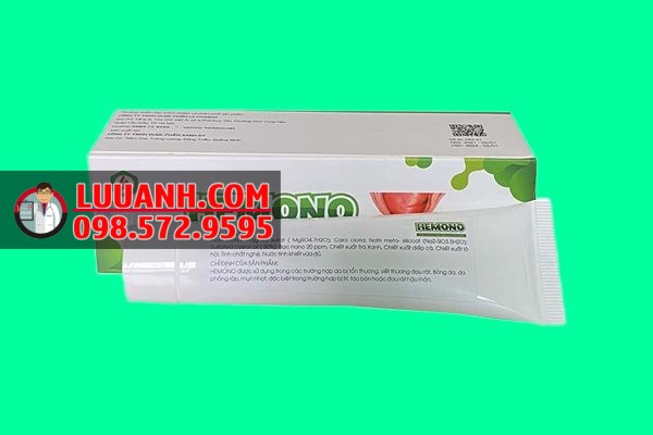 Mặt sau của tuýp gel