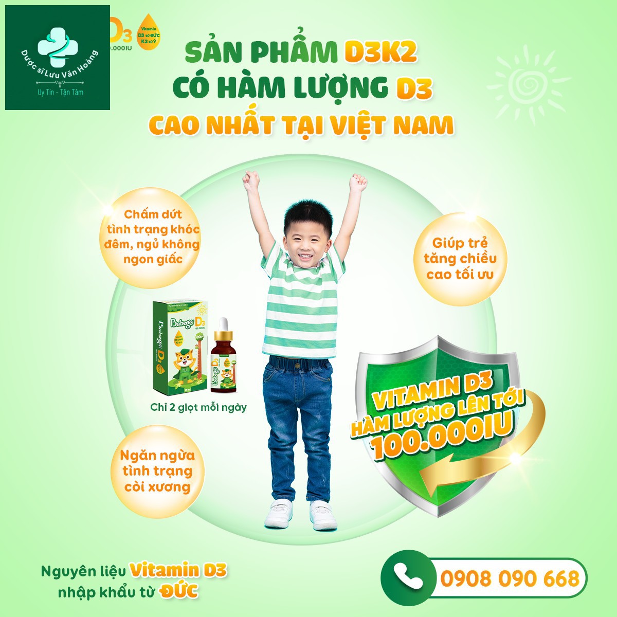 dầu chùm ngây D3K2 Babego cho bé